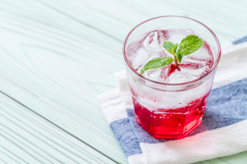 iced strawberry soda