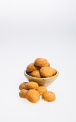 Fototapeta na wymiar Peanut cookies or Chinese traditional peanut cookies on a background.