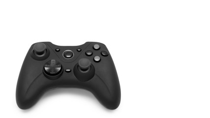 wireless computer gamepad. Isolated on white background. copy space, template.
