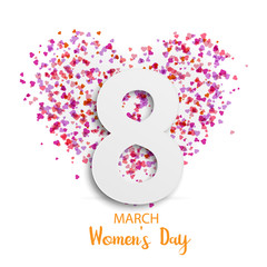 illustration of 8 march international women's day greeting card
