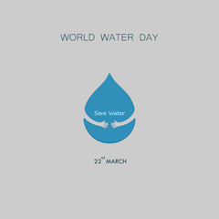 Water drop with small tree icon vector logo design template.World Water Day icon.World Water Day idea campaign for greeting card and poster.Vector illustration