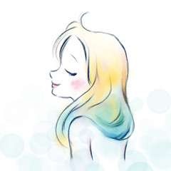 透明感のある女性イメージ / 潤いのイメージ