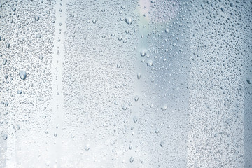 texture of a drop of rain on a glass wet transparent background