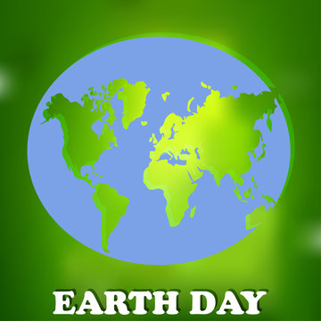 Vector poster for International Earth Day. Elegant template for sticker, banner or card.