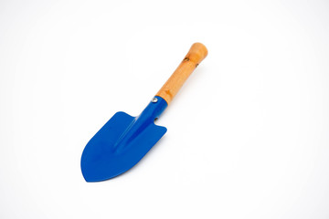 Gardening tools, spade on white background