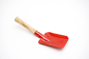 Gardening tools, spade on white background