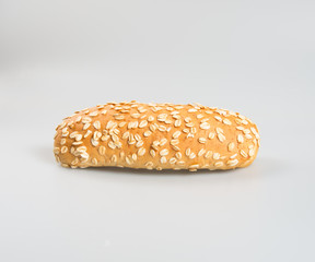 Bun or Hot dog bun on the background.