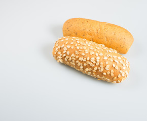 Bun or Hot dog bun on the background.