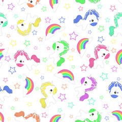 seamless pattern with unicorns