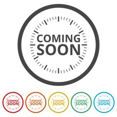 Coming Soon Sign - illustration, 6 Colors Included