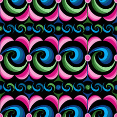 Color abstract seamless waves pattern