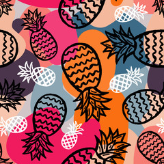 pineapple seamless background