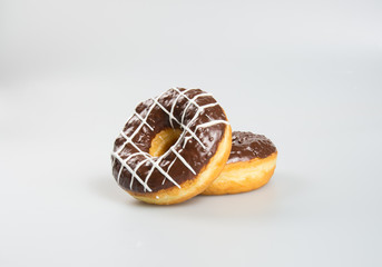 donut or chocolate donut on a background.