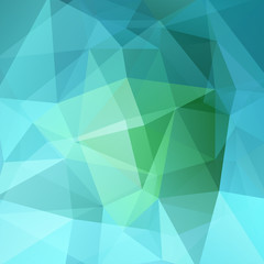 Polygonal vector background. Can be used in cover design, book design, website background. Vector illustration. Green, blue colors.