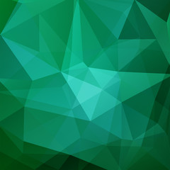 Naklejka na ściany i meble Background of geometric shapes. Green mosaic pattern. Vector EPS 10. Vector illustration