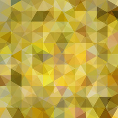 Obraz premium Geometric pattern, triangles vector background in yellow tones. Illustration pattern