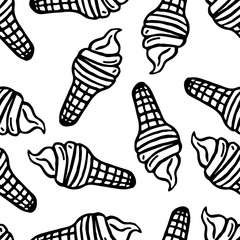 seamless pattern with ice cream