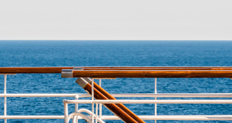 Ocean view from the deck of a cruise ship