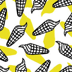 seamless pattern with ice cream