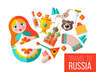 Welcome to Russia. Vector illustration.