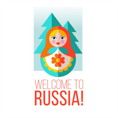 Welcome to Russia. Vector illustration.