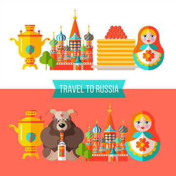 Welcome to Russia. Vector illustration.