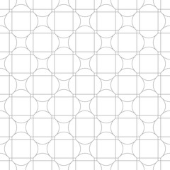 Fototapeta premium Gray geometric ornament on white background. Seamless pattern