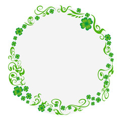 green clover circle background