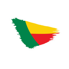 Benin flag, vector illustration