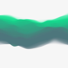 Colorful twisted dynamic wavy structure. Modern abstract illustration with flowing digital vapor. Futuristic background with iridescent clouds. Soft fluid gradient surface. Element of design.