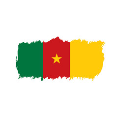 Obraz premium Cameroon flag, vector illustration