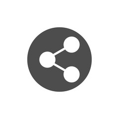 Share icon. Connection vector sign. Vector illustration. Flat design style.