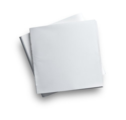 Blank note book on white background