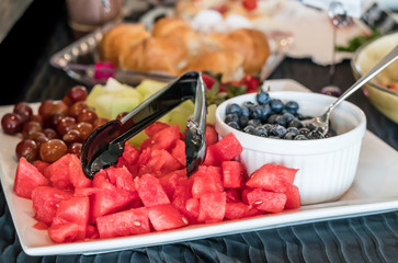 Platter of assorted fruits