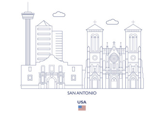 San Antonio City Skyline, USA