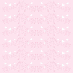 Cute elephants pattern