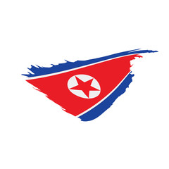 North Korea flag, vector illustration