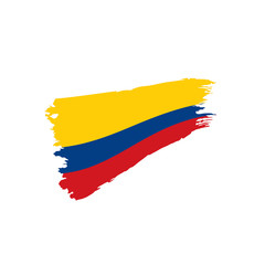 Colombia flag, vector illustration