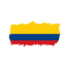 Colombia flag, vector illustration