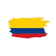 Colombia flag, vector illustration