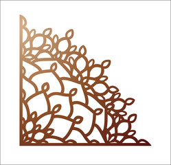 Vector Stencil lacy oval frame with carved openwork pattern. Template for interior design, layouts wedding invitations, greeting cards, envelopes, decorative art objects etc.