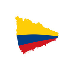 Colombia flag, vector illustration