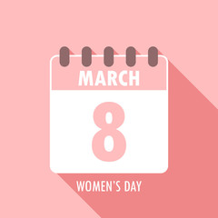 Women's day calendar vector