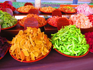 Colorful sweet snacks