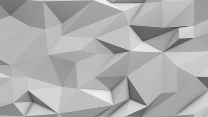 White abstract low poly triangle background