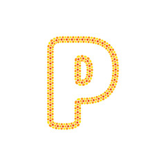 P Hexagon Letter Logo Icon Design