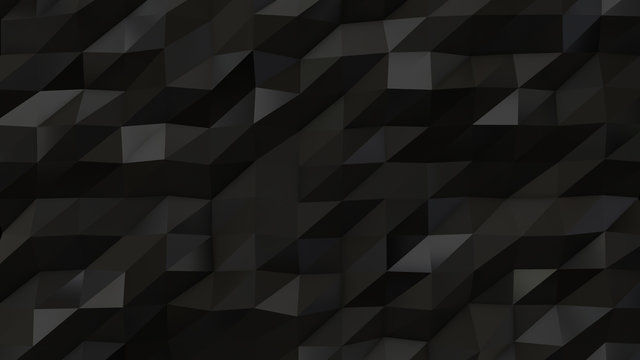 Black abstract low poly triangle background