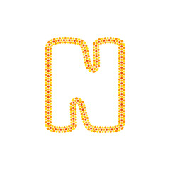 N Hexagon Letter Logo Icon Design