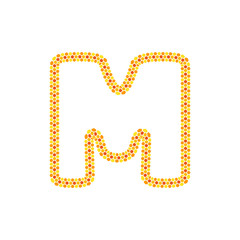 M Hexagon Letter Logo Icon Design
