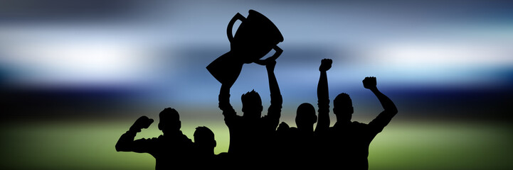 Banner - Jubelnde Fans - Fußballstadion © Daniel Berkmann